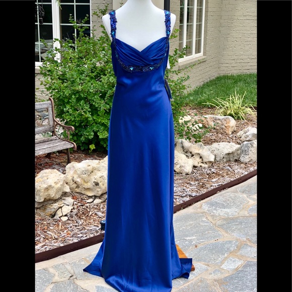 Niki Livas Dresses & Skirts - NWT Niki Livas Carib blue sz 12 long formal gown